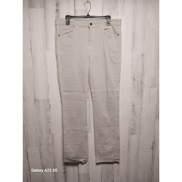 CJ By Cookie Johnson Women's 34 Beige Mid-Rise Faith Straight Denim Jeans USA - Picture 1 of 10
